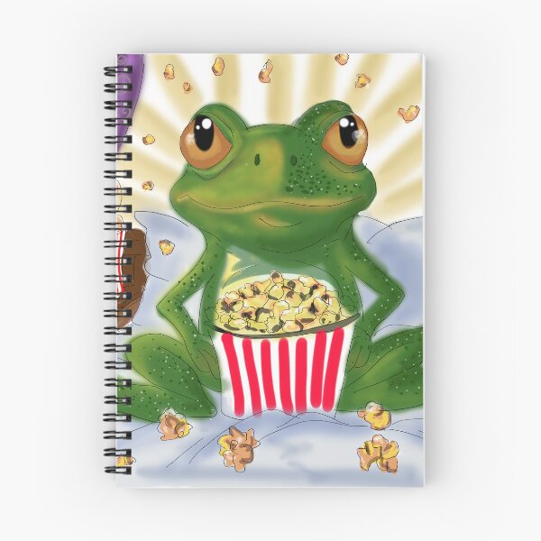 Item preview, Frog eating popcorn on bed designed and sold by TheKayVibe.