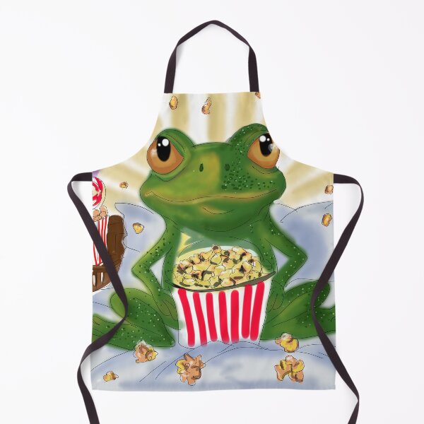Item preview, Frog eating popcorn on bed designed and sold by TheKayVibe.