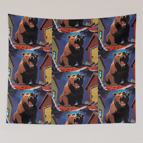 Item preview, Happy Bear Destroying a Town designed and sold by NerdscapeDC.