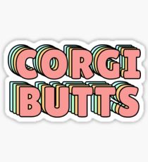 Corgi Butts Pastel Sticker