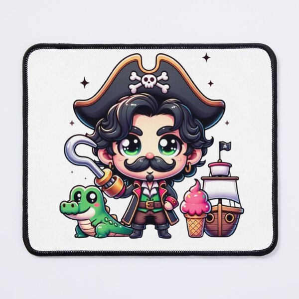 Item preview, Capt’ of the Sea I Hook And Tick-Tock Crocodile Eating Ice Cream designed and sold by PedroStyle.