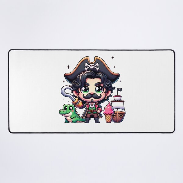 Item preview, Capt’ of the Sea I Hook And Tick-Tock Crocodile Eating Ice Cream designed and sold by PedroStyle.