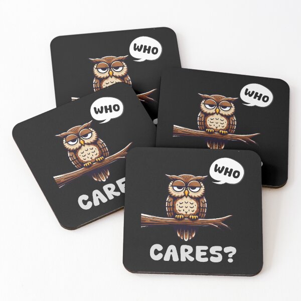Item preview, annoyed owl #whocares designed and sold by Helios-Fashion.