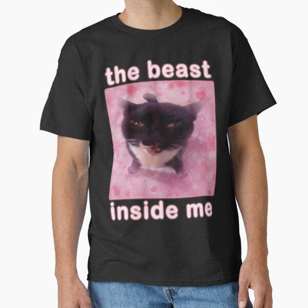 Item preview, The beast inside me Funny Cat Meme designed and sold by MemishDesign.