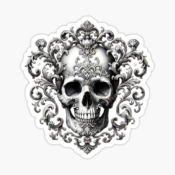 Item preview, Rococo Skull 9 designed and sold by LaNadaYFundante.