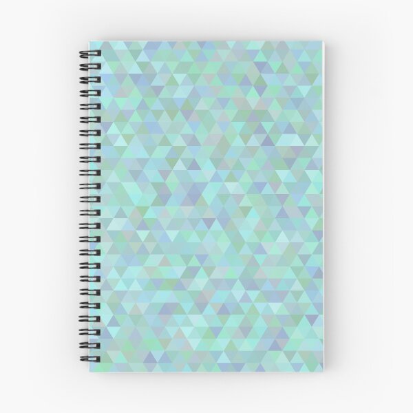 Item preview, Blue abstract polygonal pattern with colorful triangles designed and sold by Tae Mi.