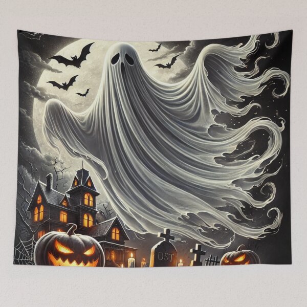 Item preview, Eerie Ghost: Halloween-Themed Design designed and sold by AdisKucius.