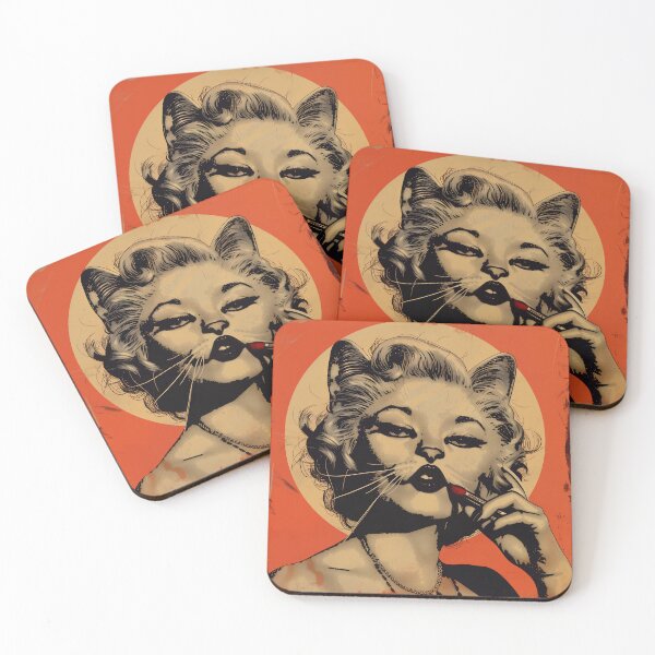 Item preview, Marilyn Cat with red lipstick designed and sold by KERaney.