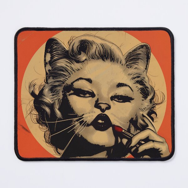 Item preview, Marilyn Cat with red lipstick designed and sold by KERaney.