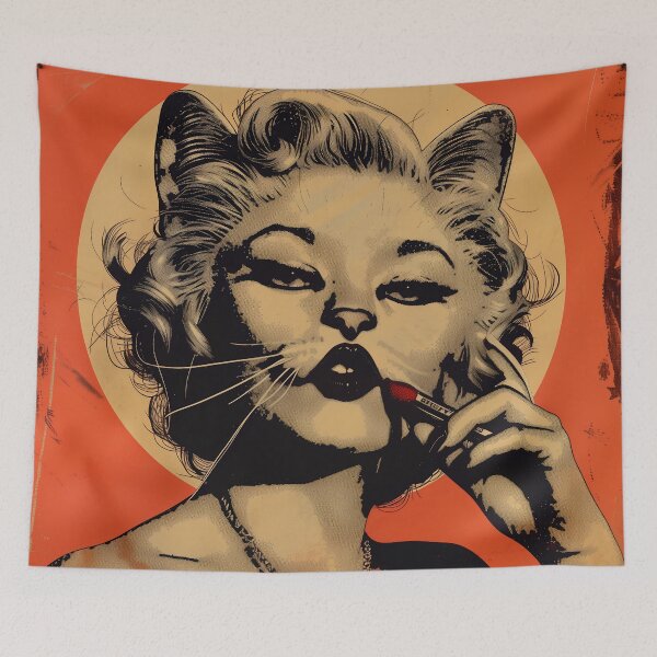 Item preview, Marilyn Cat with red lipstick designed and sold by KERaney.