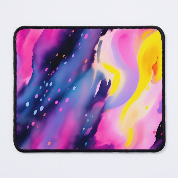 Item preview, Pink Blue Purple Lavender Yellow Abstract Dotted Smoke Waves Pattern designed and sold by kathrynchill.