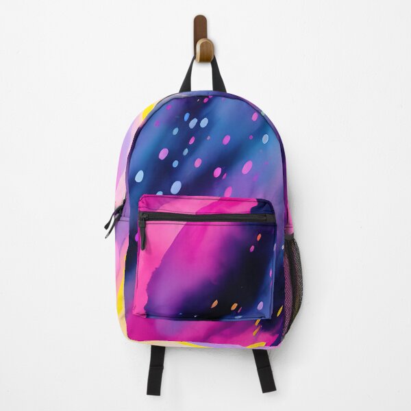 Item preview, Pink Blue Purple Lavender Yellow Abstract Dotted Smoke Waves Pattern designed and sold by kathrynchill.