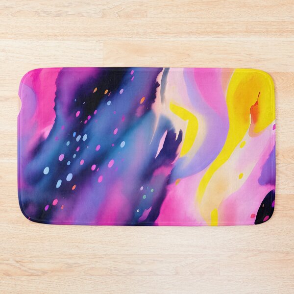 Item preview, Pink Blue Purple Lavender Yellow Abstract Dotted Smoke Waves Pattern designed and sold by kathrynchill.