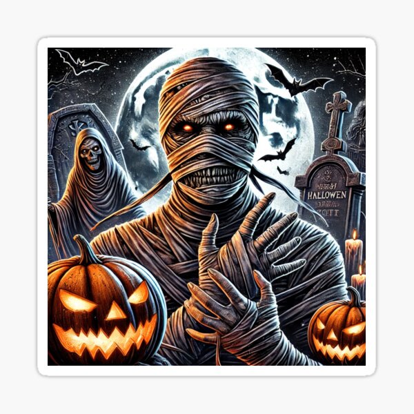 Item preview, Eerie Mummy: Halloween-Themed Design designed and sold by AdisKucius.