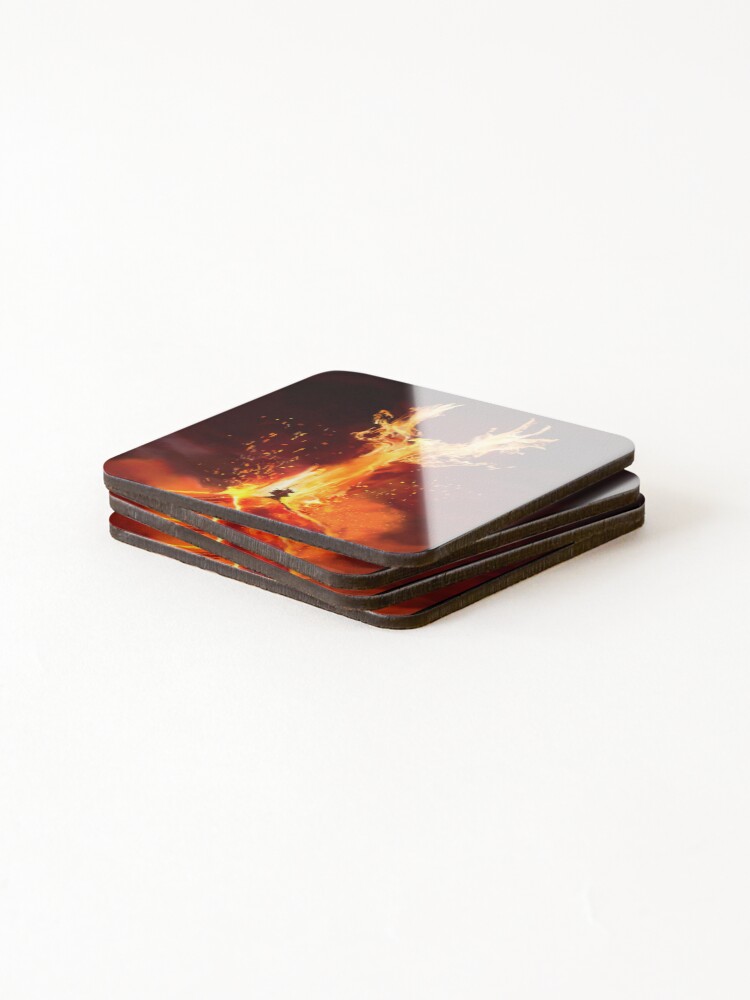 Thumbnail 4 of 5, Coasters (Set of 4), Phoenix Rising designed and sold by FunMonkeyDesign.
