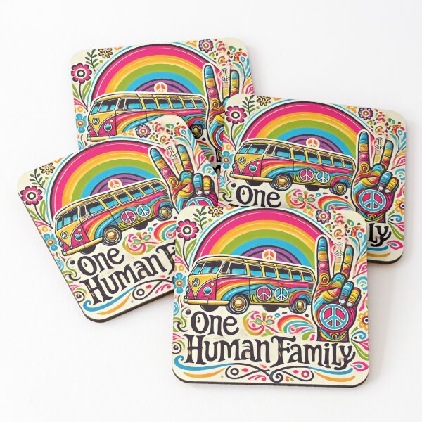 Item preview, One Human Family - Vibrant Hippie Style designed and sold by ColinBulla.
