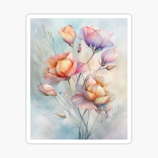 Item preview, Whispers Of Spring Pastel Flowers designed and sold by Susaretow.