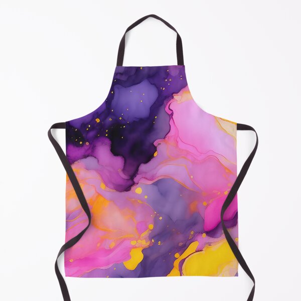 Item preview, Abstract pink purple and yellow alcohol ink pattern for maximalist and eclectic decor designed and sold by kathrynchill.