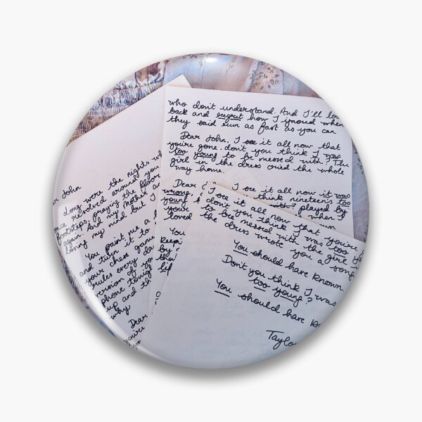 Item preview, Dear John Lyrics Letter Taylor Swift Speak Now designed and sold by AmyStorybook.