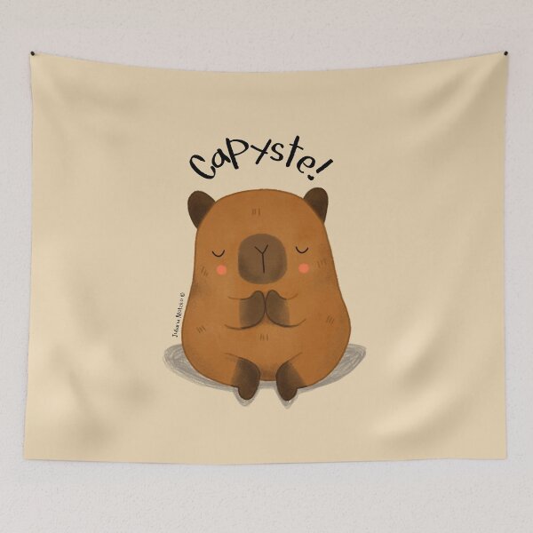 Item preview, Capyste - Capybara Namaste designed and sold by julianamotzko.