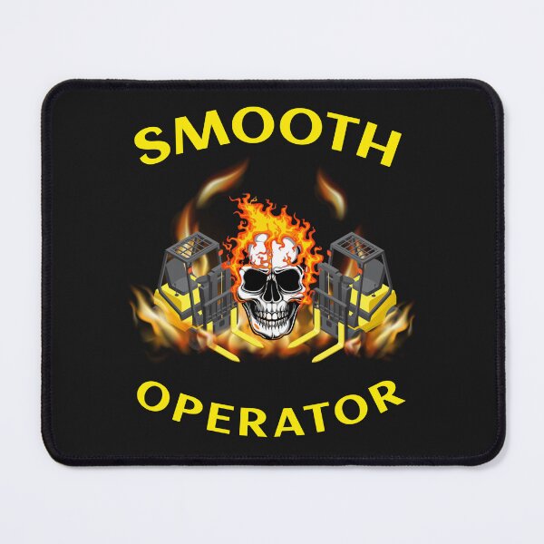 Item preview, Twin Forklift Skull in Flames Forklift Certified Smooth Operator YY designed and sold by TeamsterLife.