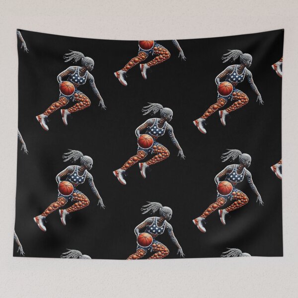 Item preview, All-Star Dribbler USA Basketball Player designed and sold by BlankCanvasHaHa.