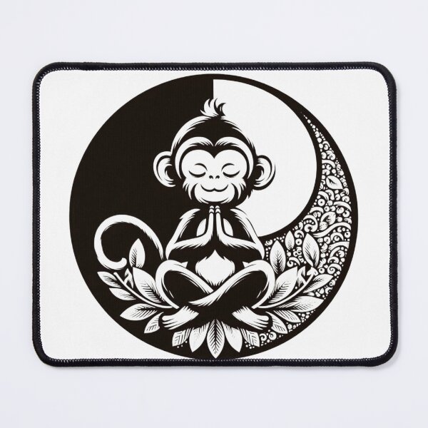 Item preview, Zen Meditation Monkey designed and sold by silklotus.