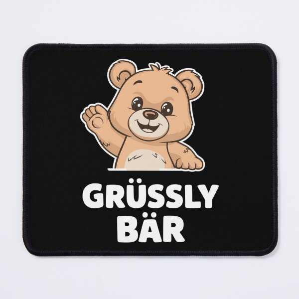Item preview, Grüssly Bear - When Grizzly is too bad. Hello everyone designed and sold by beDiceDesigns.