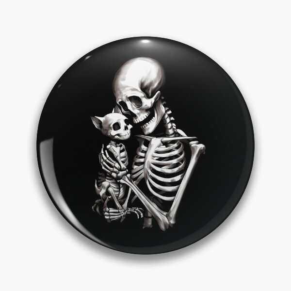 Item preview, Skeleton Holding Cat Skeleton Cat designed and sold by wowwowmeow.