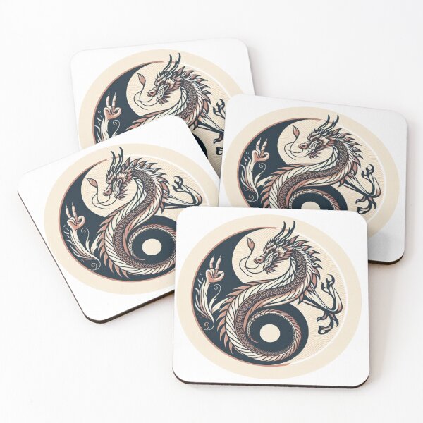 Item preview, Positive Karma Yin and Yang Dragon designed and sold by silklotus.