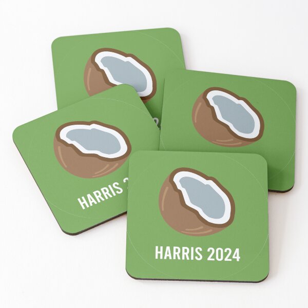 Item preview, Kamala Harris 2024 Coconut Green Campaign Sticker designed and sold by coffeepolicy.