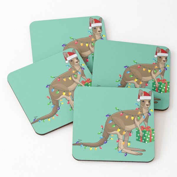 Item preview, Extra festive Kangaroo, Xmas kangaroo Aussie - Christmas Australia Men women kids  designed and sold by Taylor  ART.