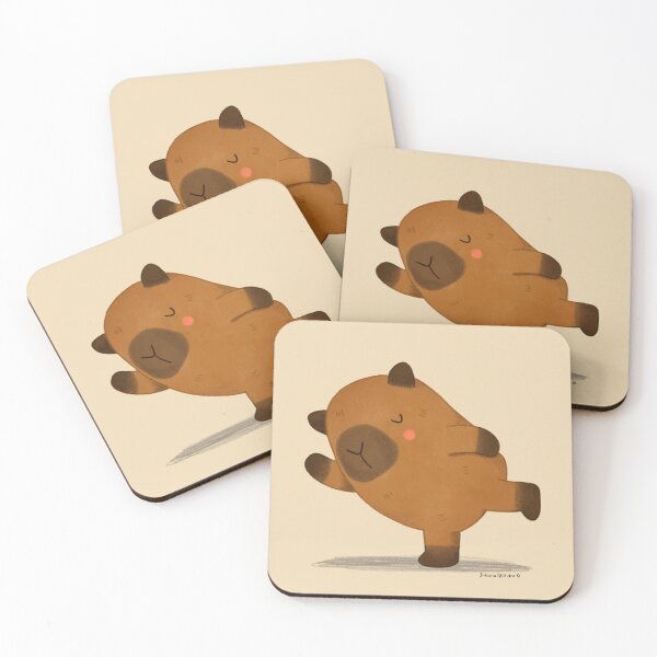 Item preview, Capybara doing Yoga designed and sold by julianamotzko.