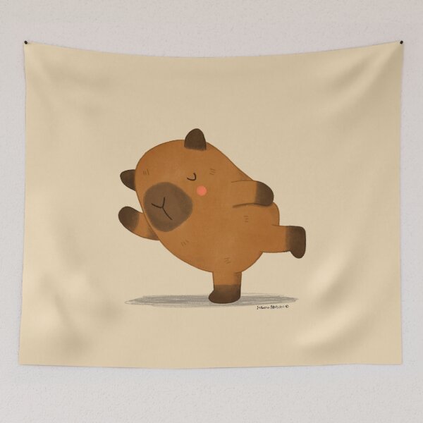 Item preview, Capybara doing Yoga designed and sold by julianamotzko.