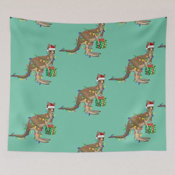 Item preview, Extra festive Kangaroo, Xmas kangaroo Aussie - Christmas Australia Men women kids  designed and sold by Taylor  ART.