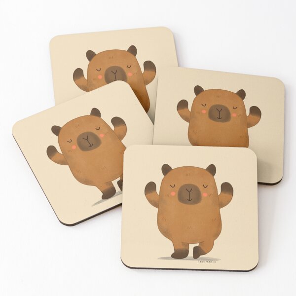 Item preview, Capybara doing Yoga 2 designed and sold by julianamotzko.