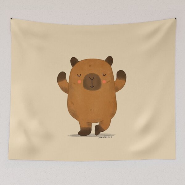 Item preview, Capybara doing Yoga 2 designed and sold by julianamotzko.