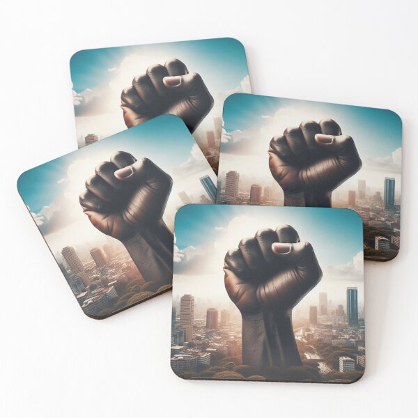 Item preview, Black Fist Solidarity African Pride for Lovers of African Culture | African Cityscape  designed and sold by gyrate.