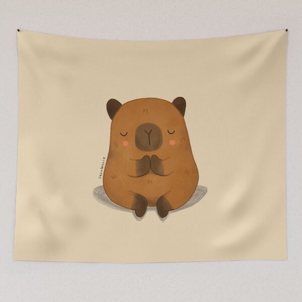 Item preview, Copy of Capybara doing Yoga 3 designed and sold by julianamotzko.