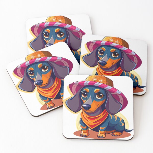 Item preview, Sticker T-shirt Design: Dachshund with a Hat designed and sold by ForeverPrintsOK.
