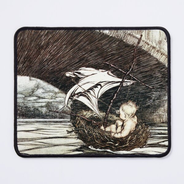 Item preview, Peter Sailing Under The Bridge - Peter Pan in Kensington Gardens - Arthur Rackham designed and sold by forgottenbeauty.