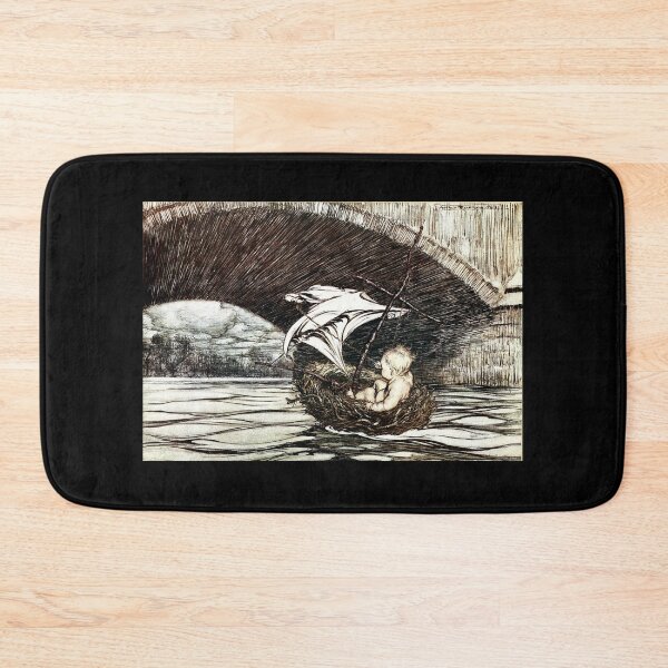 Item preview, Peter Sailing Under The Bridge - Peter Pan in Kensington Gardens - Arthur Rackham designed and sold by forgottenbeauty.