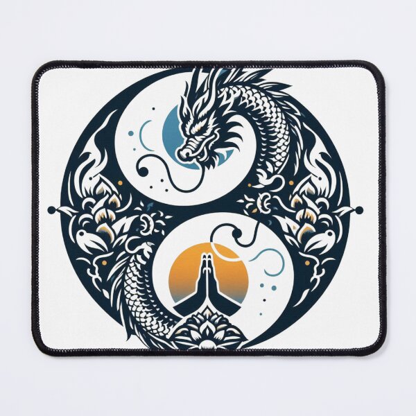 Item preview, Dragon Devotion Zen Namaste designed and sold by silklotus.