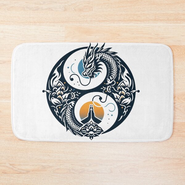 Item preview, Dragon Devotion Zen Namaste designed and sold by silklotus.