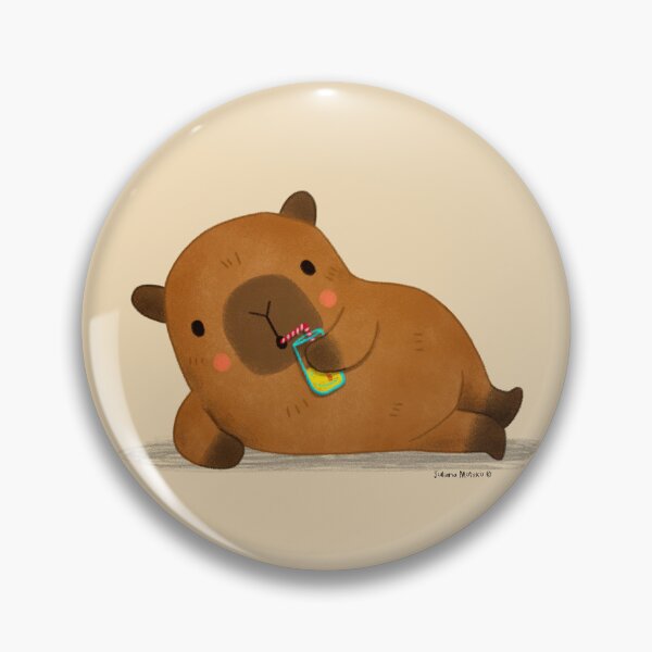 Item preview, Capybara drinking juice designed and sold by julianamotzko.