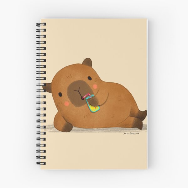 Item preview, Capybara drinking juice designed and sold by julianamotzko.