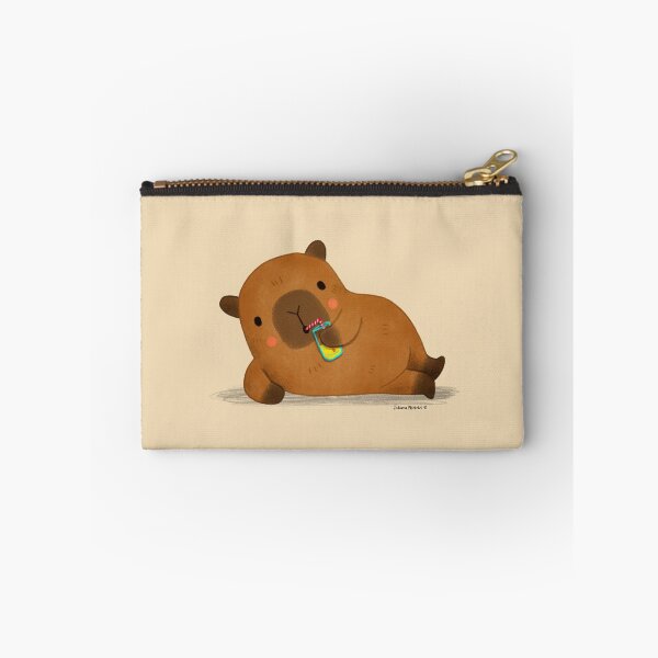 Item preview, Capybara drinking juice designed and sold by julianamotzko.