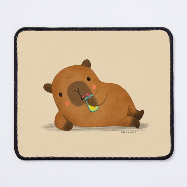 Item preview, Capybara drinking juice designed and sold by julianamotzko.