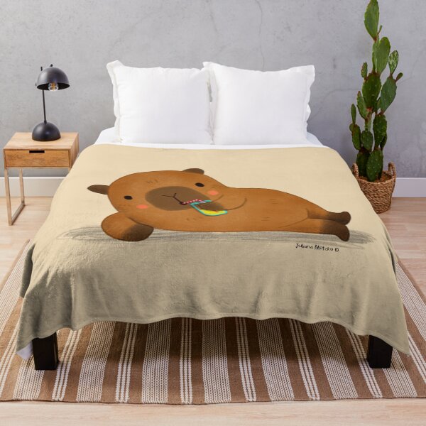 Item preview, Capybara drinking juice designed and sold by julianamotzko.