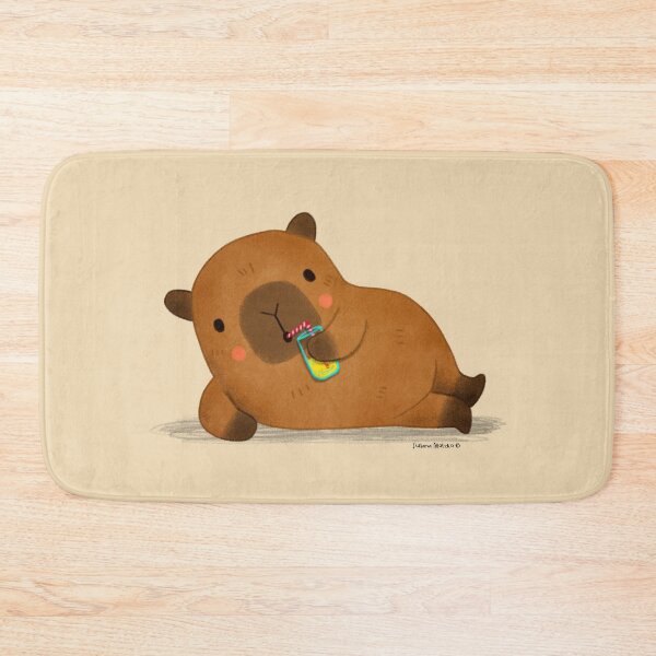 Item preview, Capybara drinking juice designed and sold by julianamotzko.